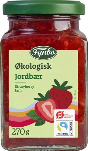 Fynbo Øko Marmelade Jordbær 270 g.